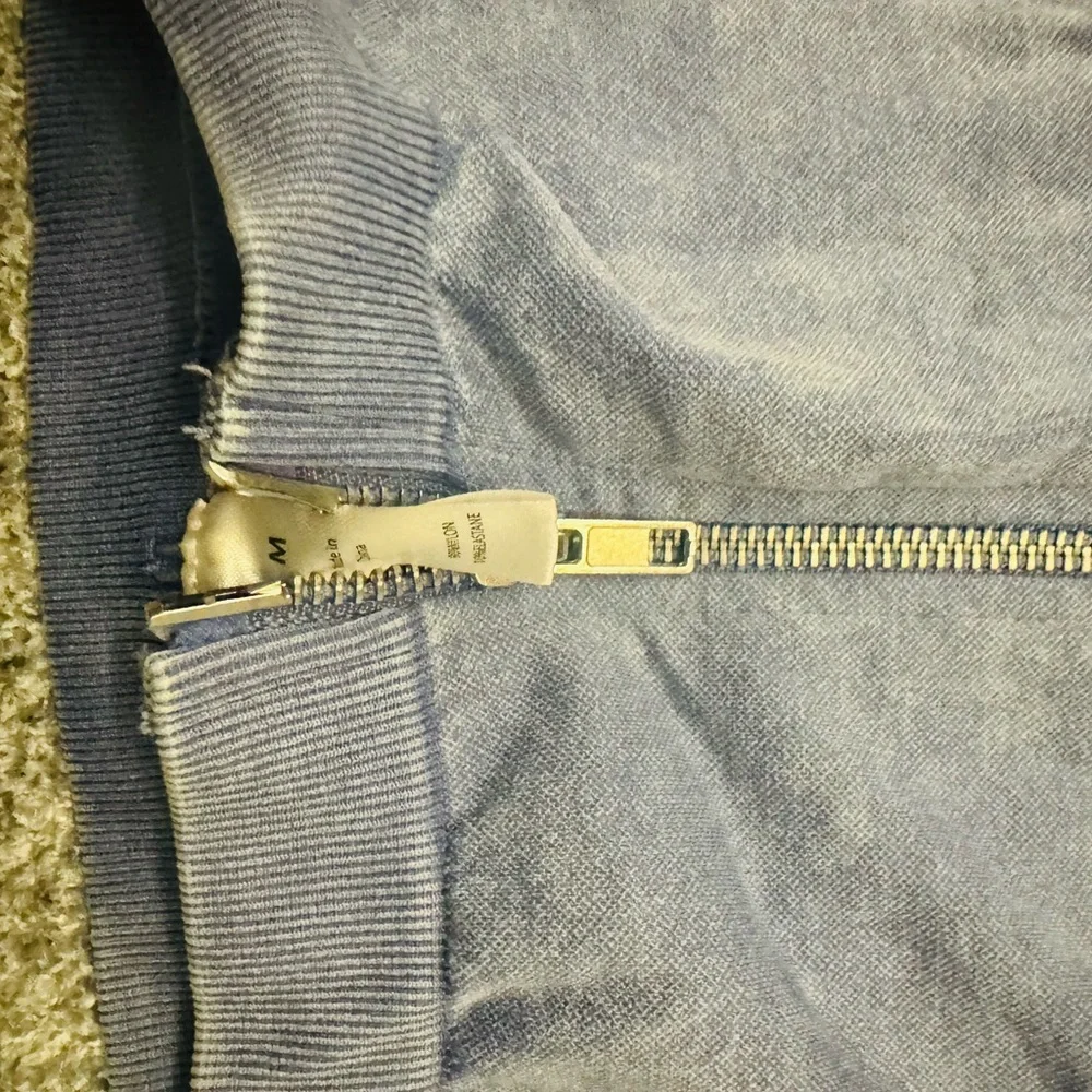 Women's Blue Zip-Up Jacket - Picture 4 of 4